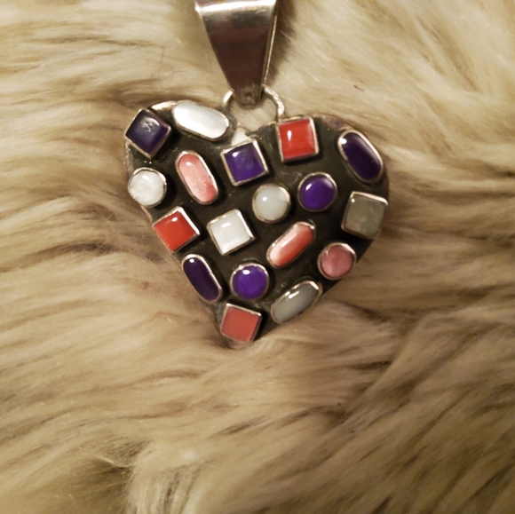 Native American Navajo Heart Pendant EUC - Picture 2 of 11